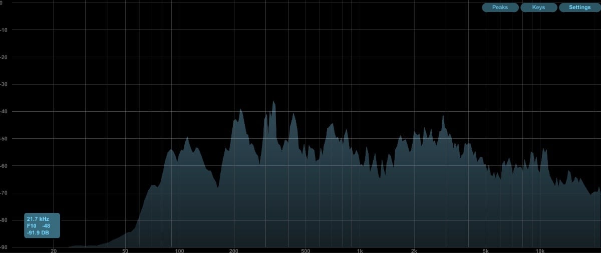 screenshot de spectrum analyser ReSpectrum effect  in Reason